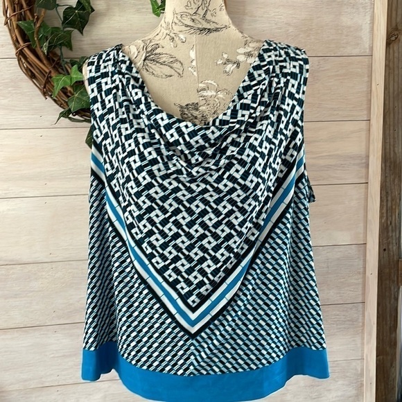 Calvin Klein Blue Sleeveless Top 1X - Picture 1 of 4